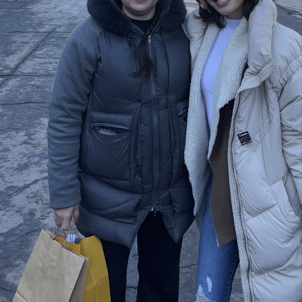 Stylish gray  Puffer Jacket